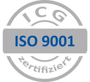 Siegel ISO 9001 zertifiziert